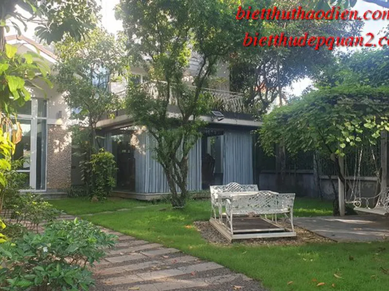 A Villa Thao Dien for rent, big garden and pool