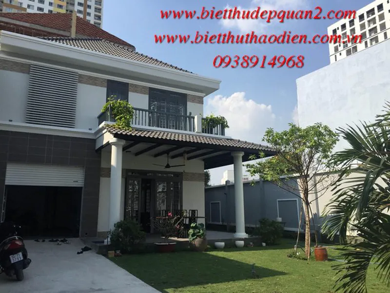 Nice villa big garden for rent in Thao Dien