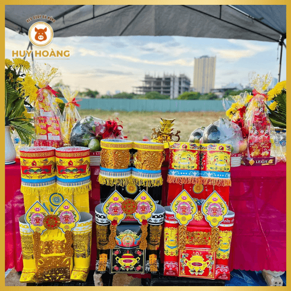 Mâm cúng động thổ phòng thí nghiệm 2