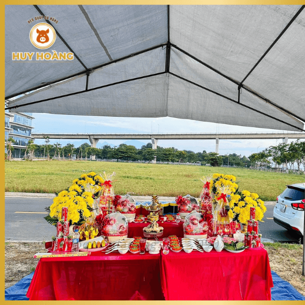 Mâm cúng động thổ phòng thí nghiệm 3