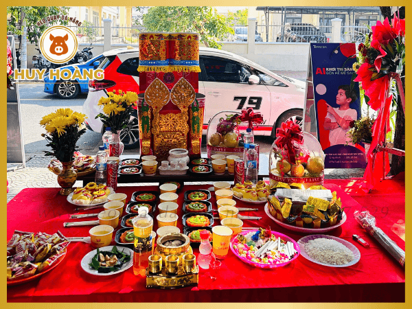 Mâm cúng khai trương hoành tráng