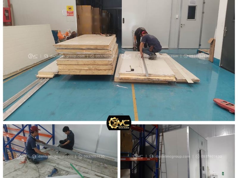 Di dời và lắp đặt kho đông lạnh Sầu Riêng 90 khối, nhiệt độ từ -18 đến -22 độ C