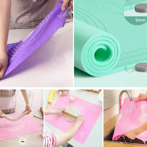 Non-Slip Silicone Baking Mat & Dough Rolling Mat
