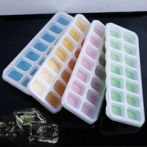 Round silicone ice tray with lid