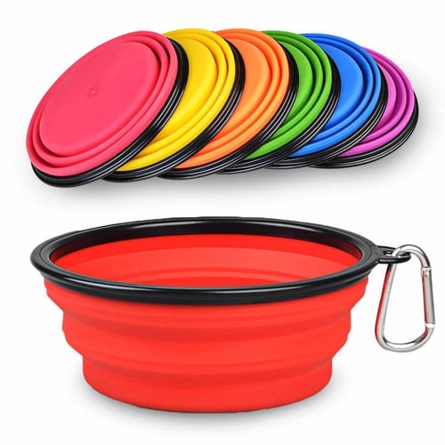 Silicone Pet Food & Water Bowl / Portable Silicone Travel Pet Bowl