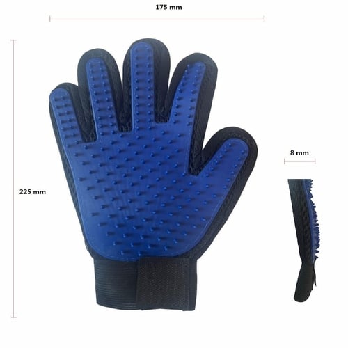 Silicone Pet Grooming Glove / Five-Finger Pet Bath & Deshedding Glove