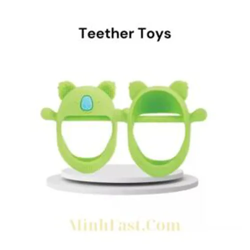Cartoon Animal Silicone Teething Ring for Babies