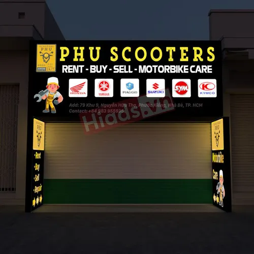 BẢNG HIỆU PHÚ SCOOTER