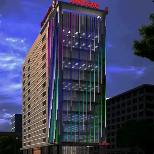 TRANG TRÍ LED TÒA NHÀ NGOÀI TRỜI