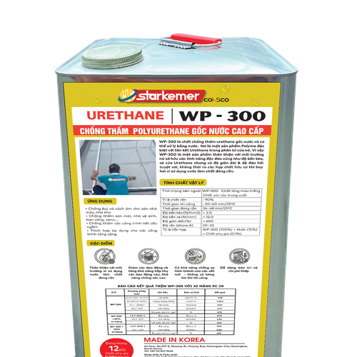 Polyurethane gốc nước WP-300 (pha thêm nước và xi măng)
