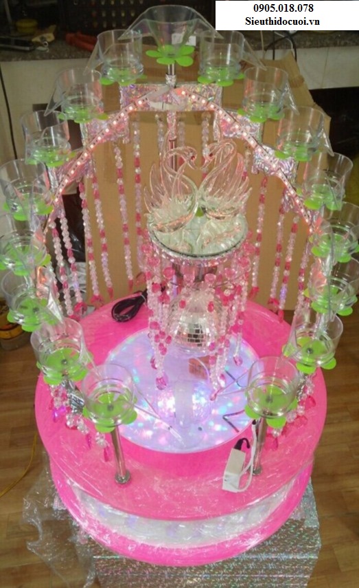 Tháp ly rượu đám cưới mẫu TL6 Tháp ly rượu đám cưới mẫu TL6