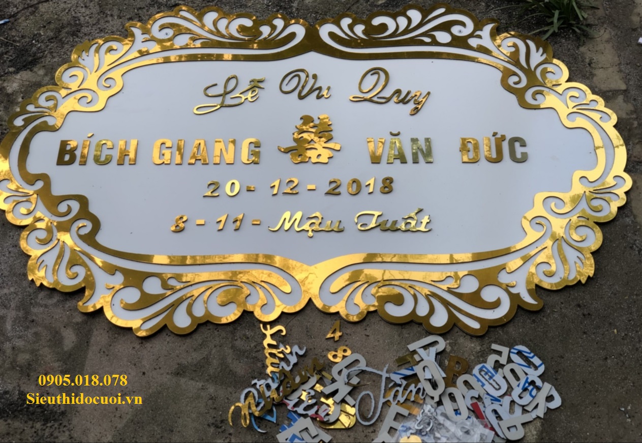 Bảng Chữ và Bảng Số, Bảng trang trí cổng cưới Bảng Chữ và Bảng Số, Bảng trang trí cổng cưới