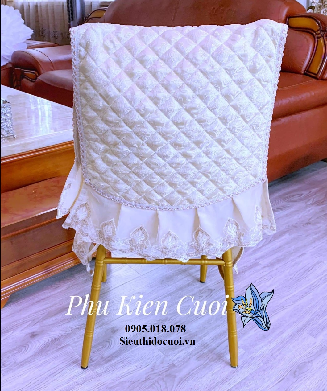 Miếng lót ghế, phủ ghế, trang trí ghế Tiffany Sty Hoàng Gia Miếng lót ghế, phủ ghế, trang trí ghế Tiffany Sty Hoàng Gia
