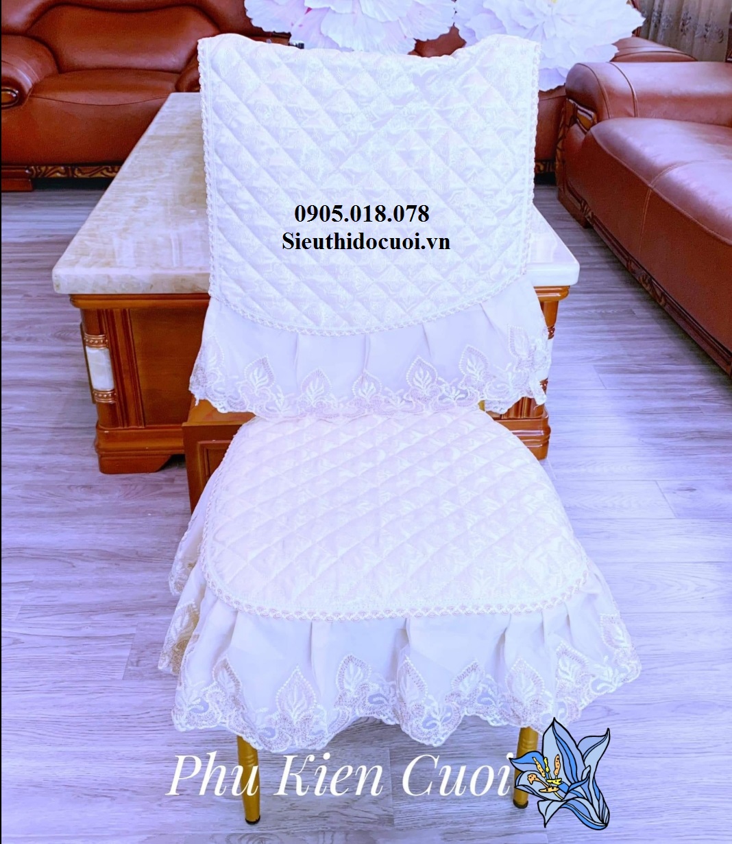 Miếng lót ghế, phủ ghế, trang trí ghế Tiffany Sty Hoàng Gia Miếng lót ghế, phủ ghế, trang trí ghế Tiffany Sty Hoàng Gia