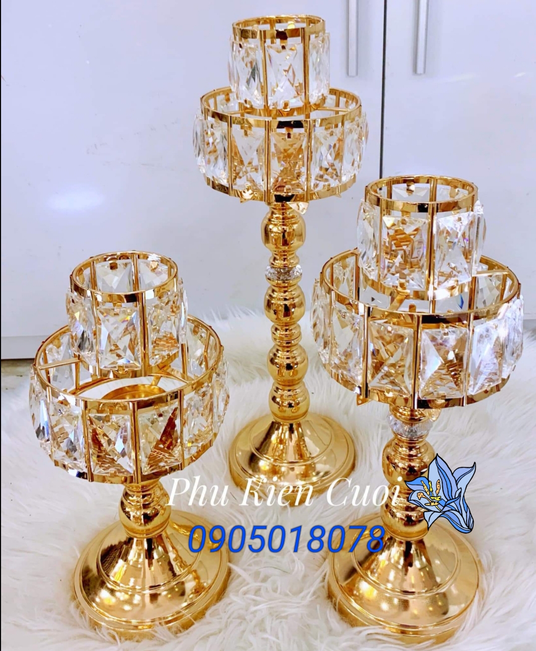 Chân nến pha lê màu vàng, chân nến màu bạc, chân nến giá sỉ Chân nến pha lê màu vàng, chân nến màu bạc, chân nến giá sỉ