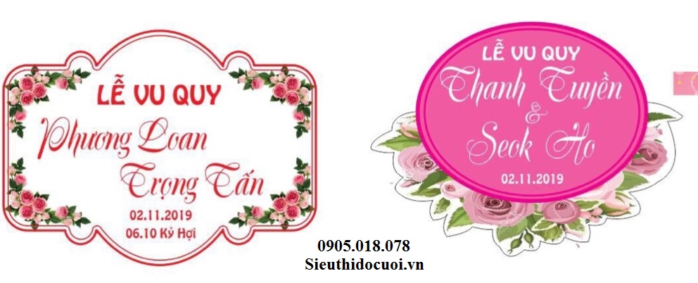 Bảng tên cô dâu chú rể bằng fomex, tem nước suối, chữ xốp Bảng tên cô dâu chú rể bằng fomex, tem nước suối, chữ xốp