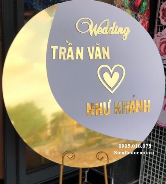 Bảng tên cô dâu chú rể bằng alu và bộ chữ số Bảng tên cô dâu chú rể bằng alu và bộ chữ số