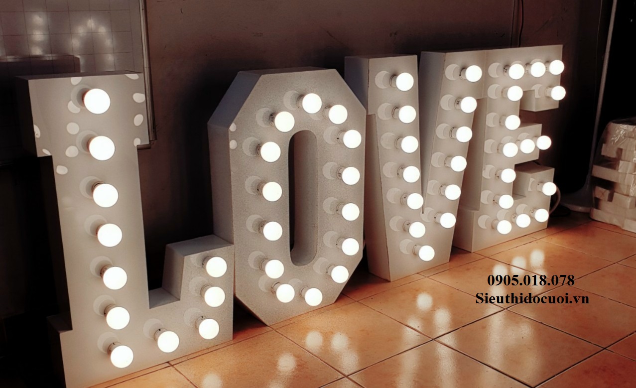 Chữ cái mica đèn led Chữ cái mica đèn led