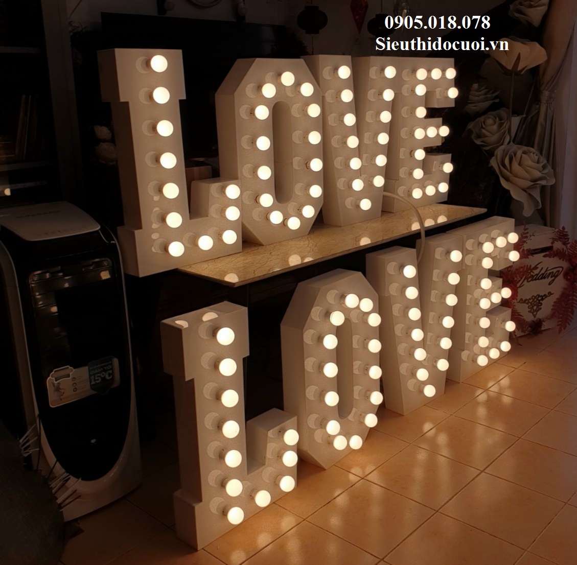 Chữ cái mica đèn led Chữ cái mica đèn led