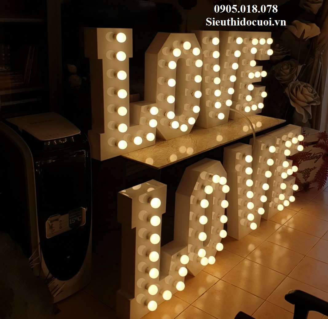 Chữ cái mica đèn led Chữ cái mica đèn led