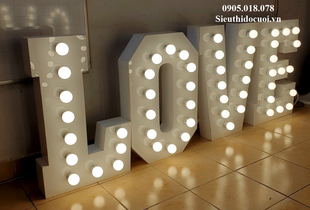 Chữ cái mica đèn led Chữ cái mica đèn led
