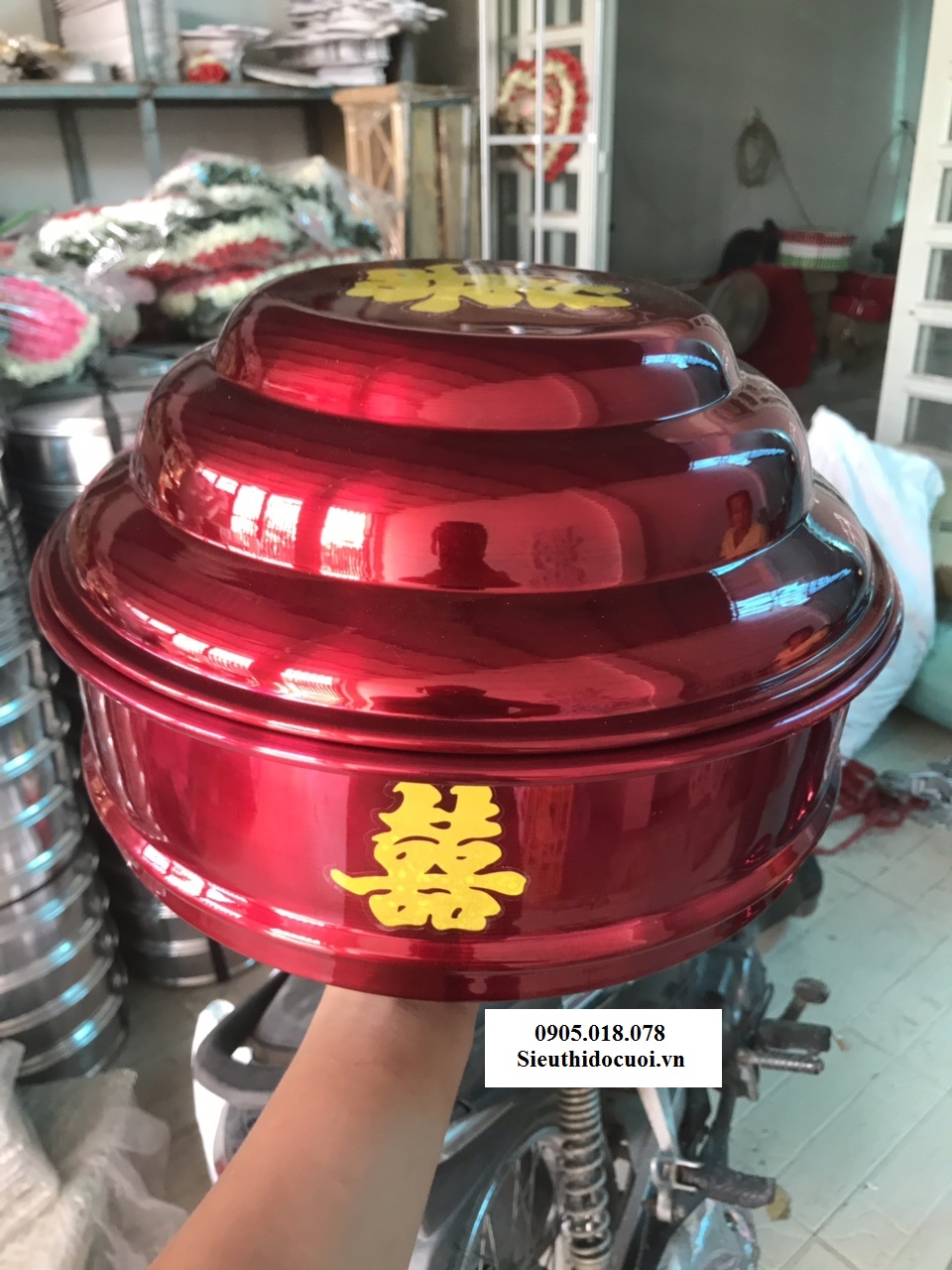 Mâm quả, khay, bình rượu và khăn Mâm quả, khay, bình rượu và khăn