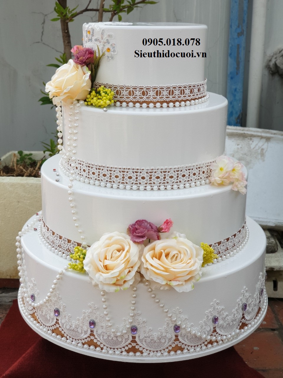 Bánh kem 4 tầng, Thùng tiền 4 tầng Bánh kem 4 tầng, Thùng tiền 4 tầng