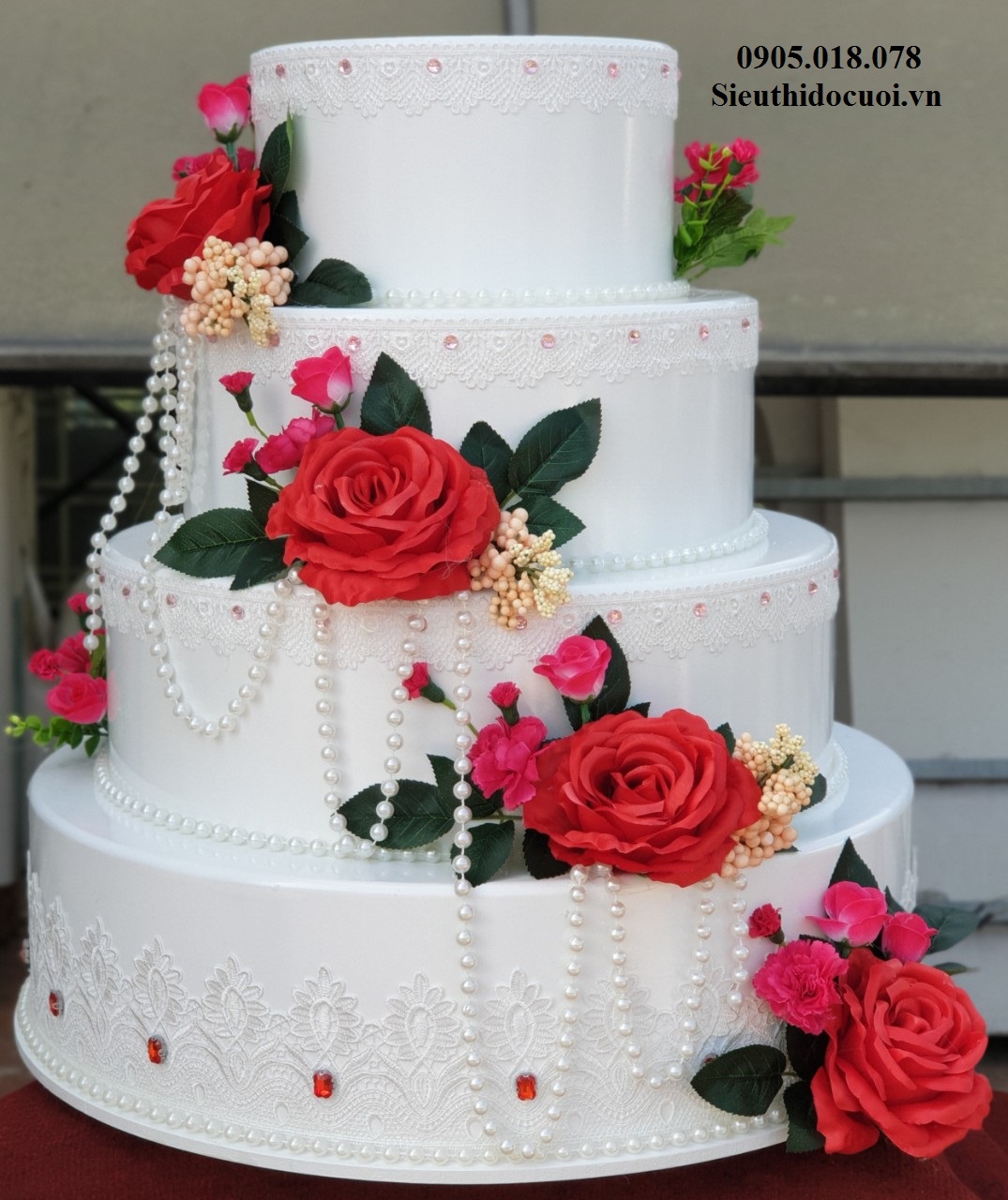 Bánh kem 4 tầng, Thùng tiền 4 tầng Bánh kem 4 tầng, Thùng tiền 4 tầng