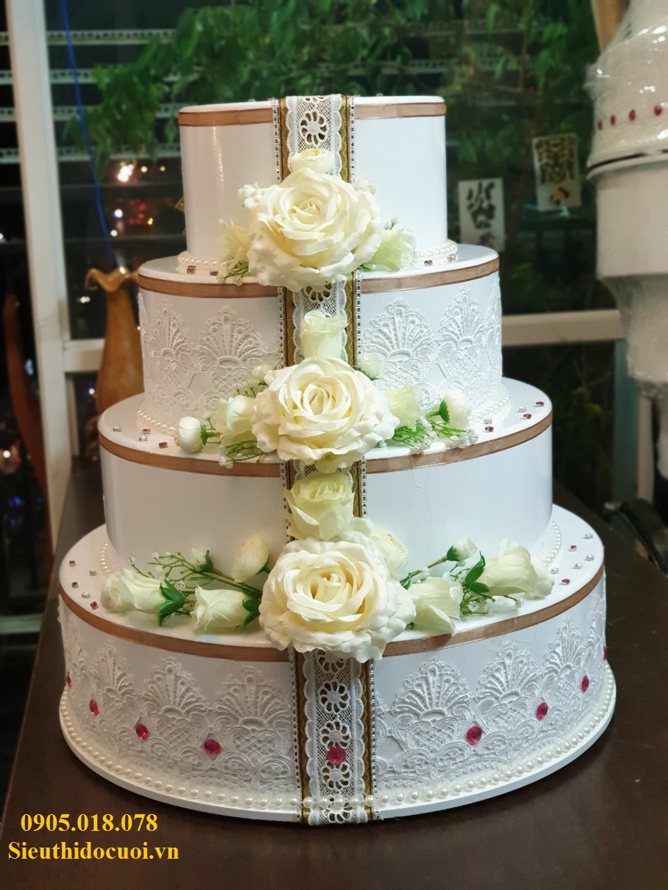 Bánh kem giả 4 tầng, Bánh kem mô hình 4 tầng Bánh kem giả 4 tầng, Bánh kem mô hình 4 tầng