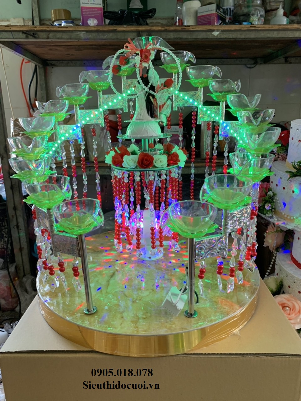 Tháp ly champagne xếp tầng mẫu TL26 Tháp ly champagne xếp tầng mẫu TL26