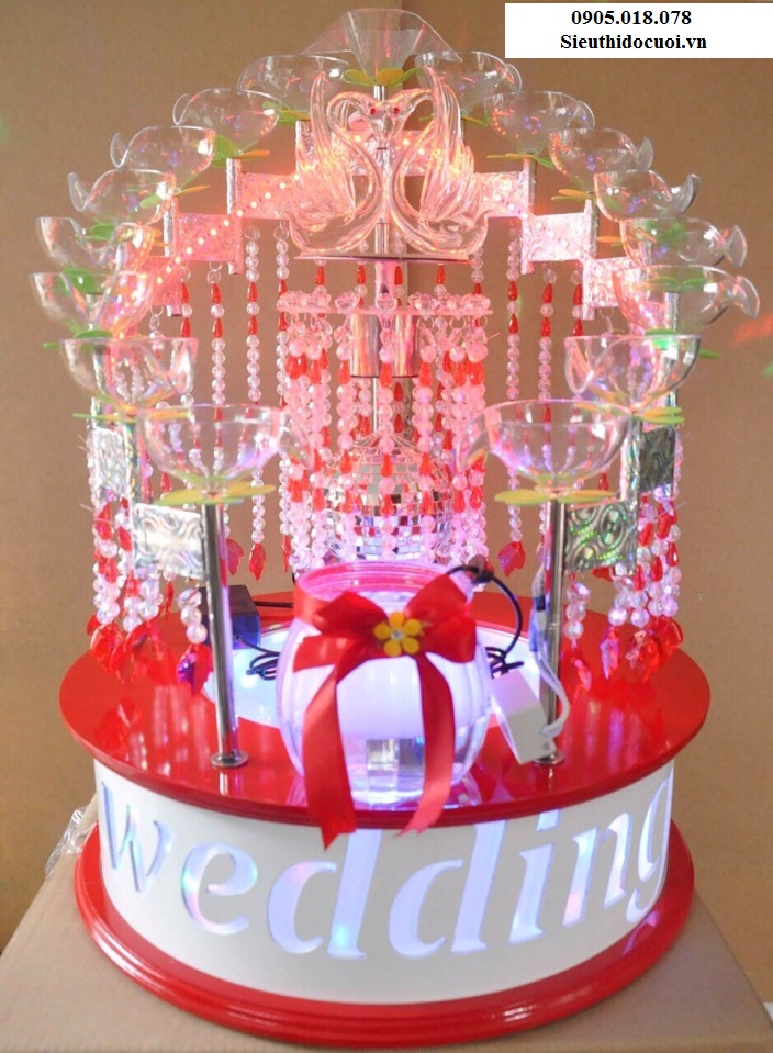 Tháp ly đám cưới mẫu TL4 Tháp ly đám cưới mẫu TL4