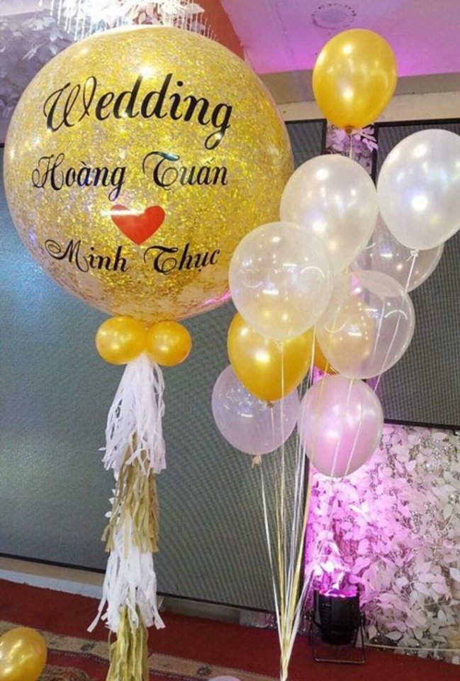 Bong bóng tiệc cưới, bong bóng trang trí đám cưới giá sỉ Bong bóng tiệc cưới, bong bóng trang trí đám cưới giá sỉ