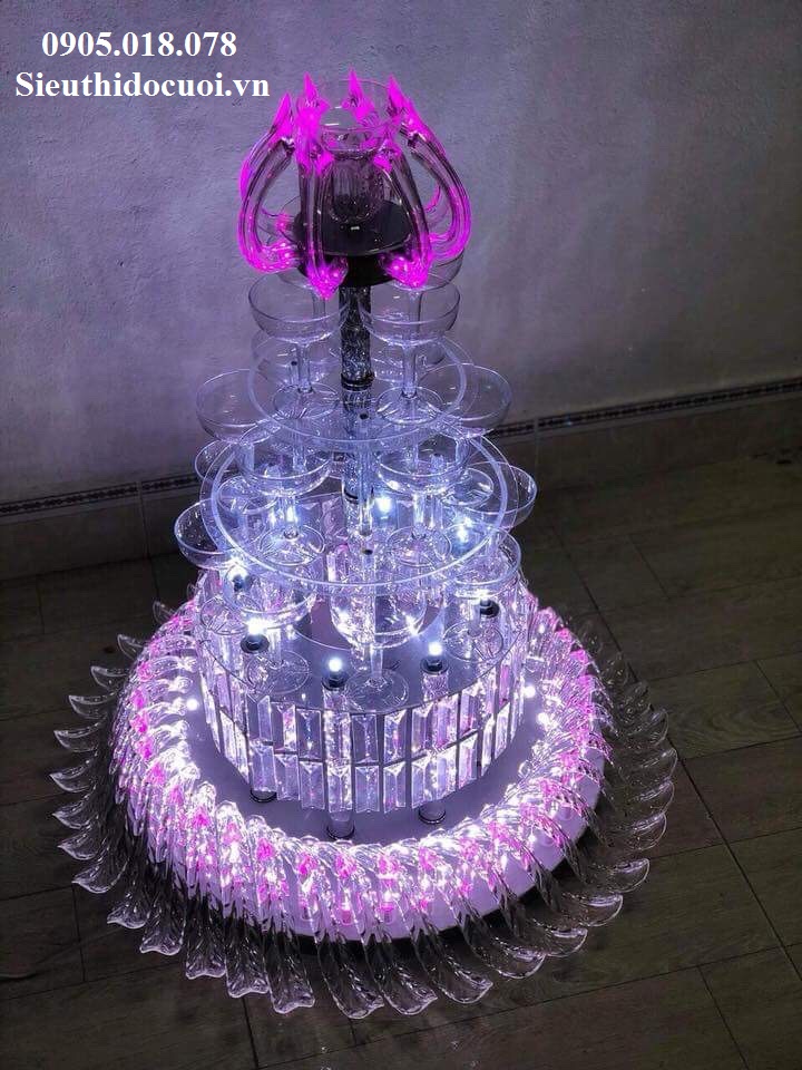 Tháp ly champagne xếp tầng mẫu TL25 Tháp ly champagne xếp tầng mẫu TL25