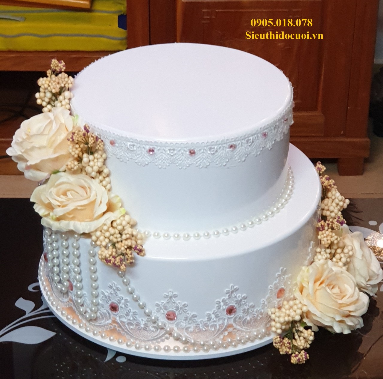 Bánh kem giả 2 tầng, Bánh kem mô hình 2 tầng Bánh kem giả 2 tầng, Bánh kem mô hình 2 tầng