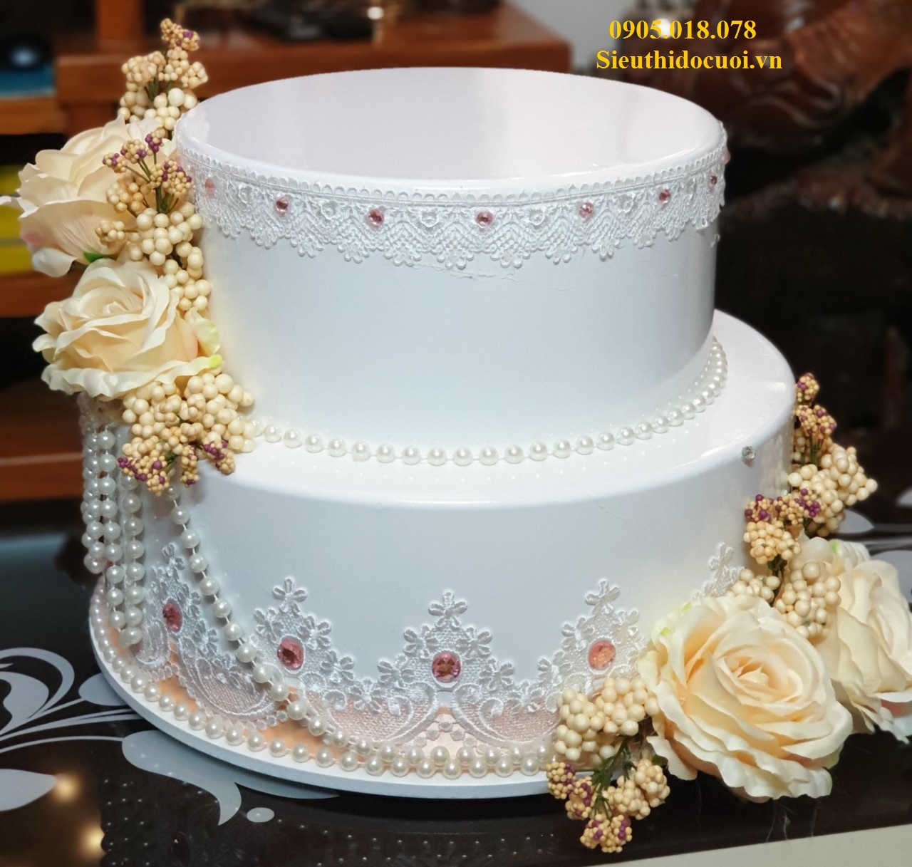 Bánh kem giả 2 tầng, Bánh kem mô hình 2 tầng Bánh kem giả 2 tầng, Bánh kem mô hình 2 tầng