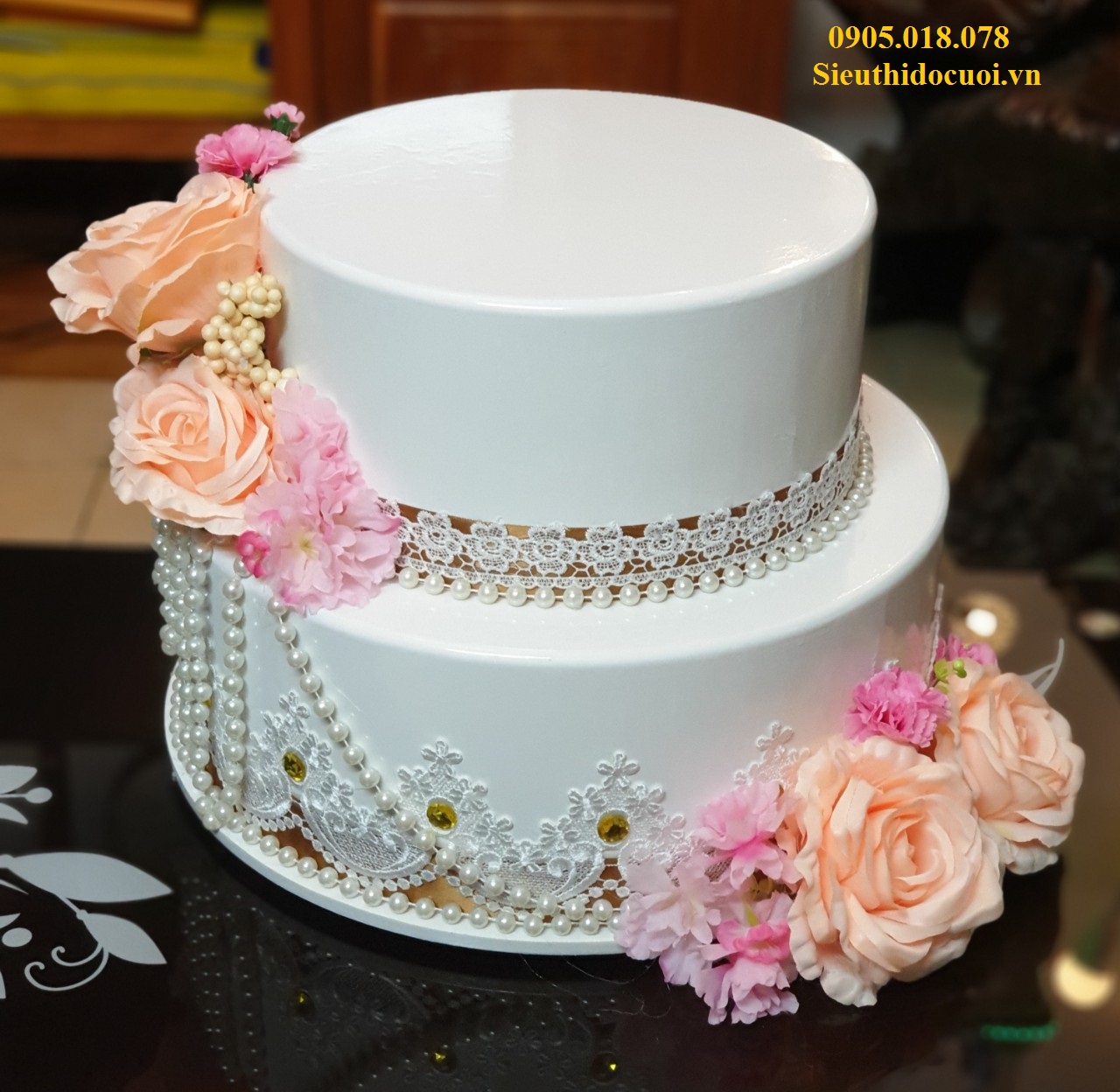 Bánh kem giả 2 tầng, Bánh kem mô hình 2 tầng Bánh kem giả 2 tầng, Bánh kem mô hình 2 tầng