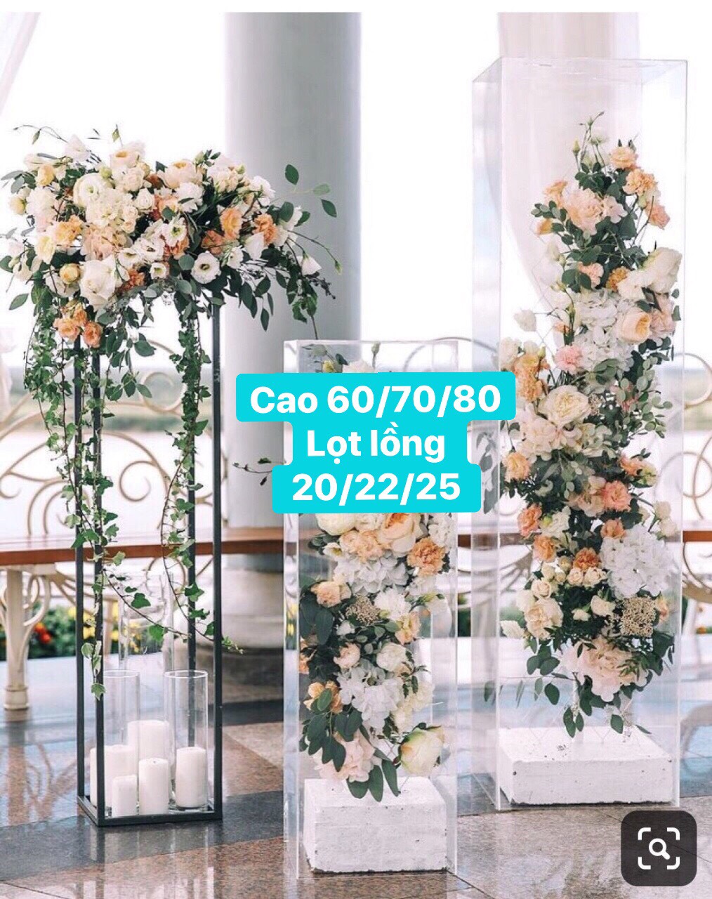 Đôn hoa bằng khung sắt Đôn hoa bằng khung sắt