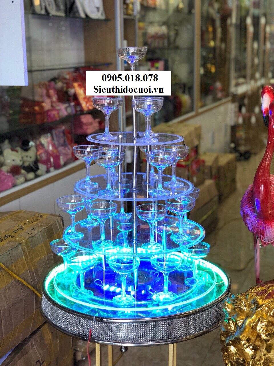 Tháp ly xếp tầng tròn Tháp ly xếp tầng tròn