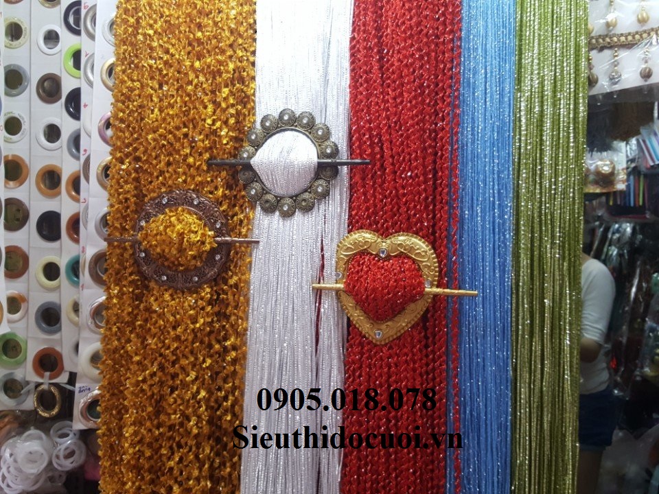 Cài rèm chỉ, cài nơ ghế Cài rèm chỉ, cài nơ ghế