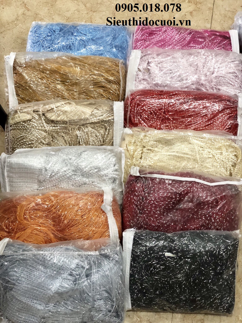 Cài rèm chỉ, cài nơ ghế Cài rèm chỉ, cài nơ ghế