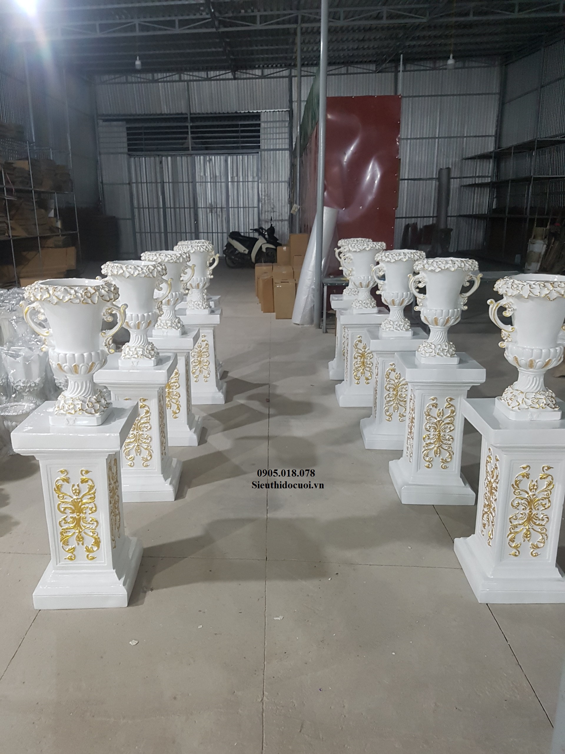 Đôn hoa đám cưới, trụ hoa đám cưới Đôn hoa đám cưới, trụ hoa đám cưới