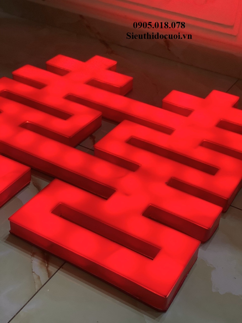 Hỷ Led Hỷ led trang trí đám cưới