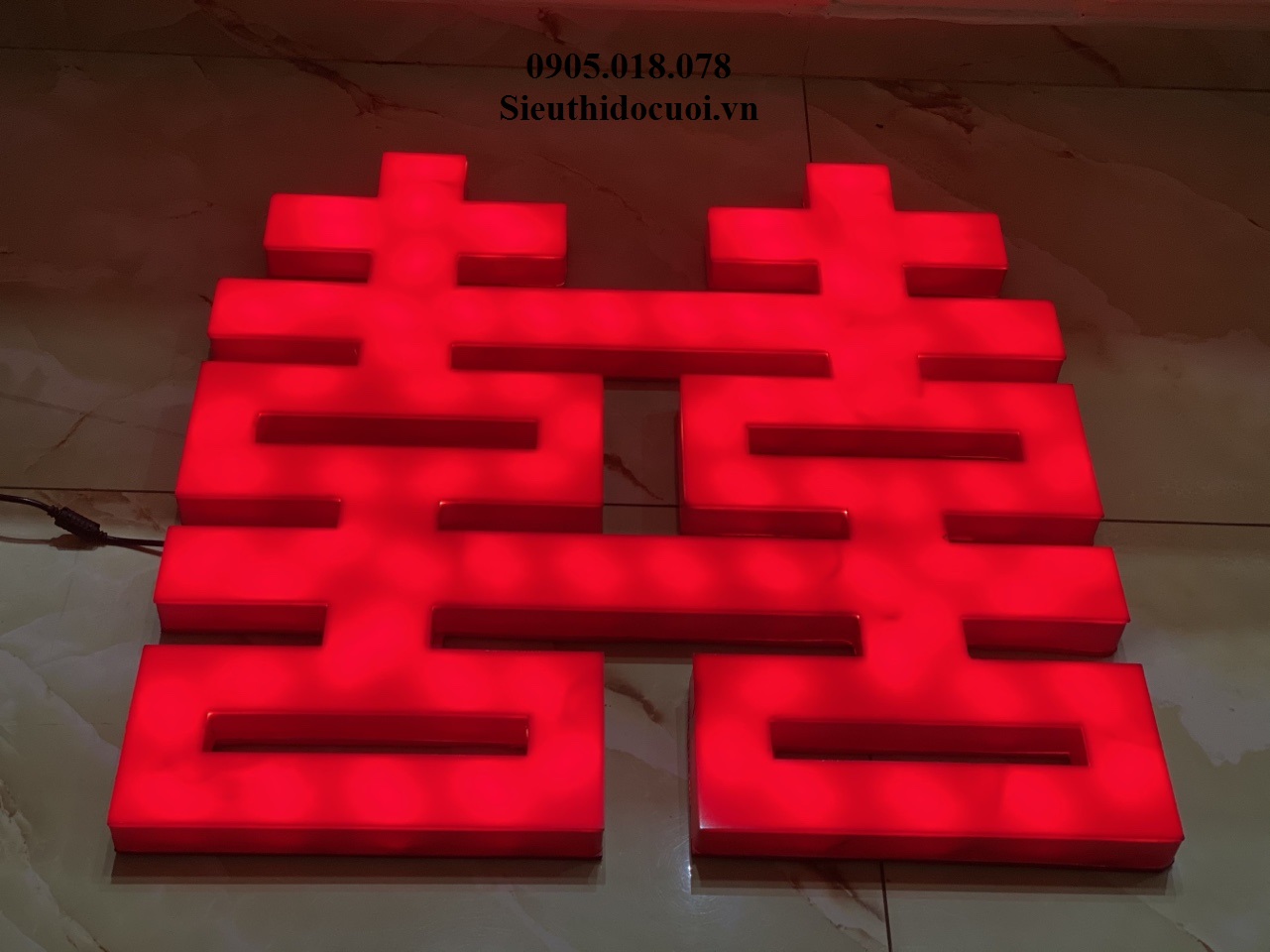 Hỷ Led Hỷ led trang trí đám cưới