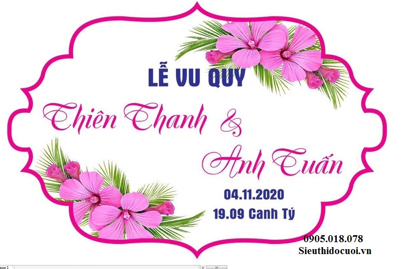 Bảng tên cô dâu chú rể bằng fomex, tem nước suối, chữ xốp Bảng tên cô dâu chú rể bằng fomex, tem nước suối, chữ xốp