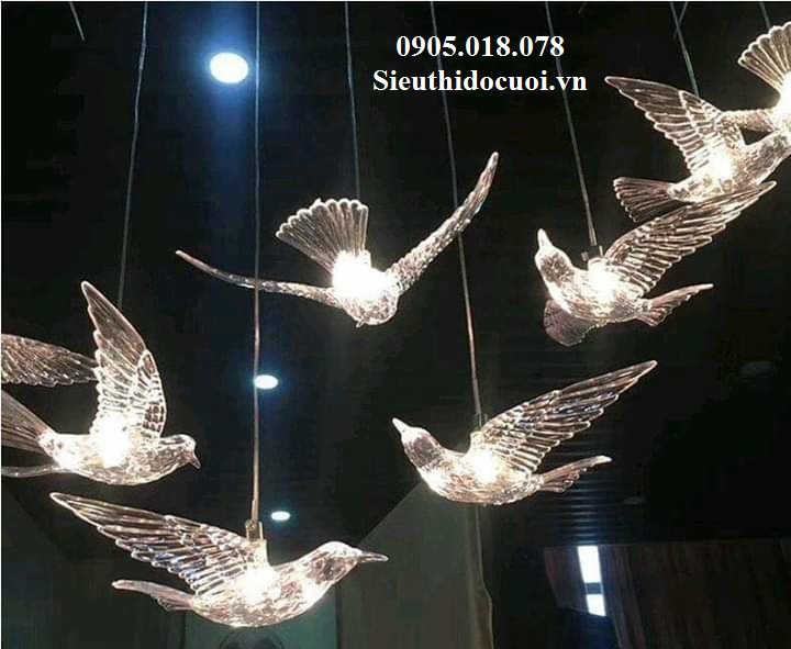 Bộ thả chim pha lê trong suốt đèn led trang trí hay còn gọi là led chim trong Bộ thả chim pha lê trong suốt đèn led trang trí hay còn gọi là led chim trong