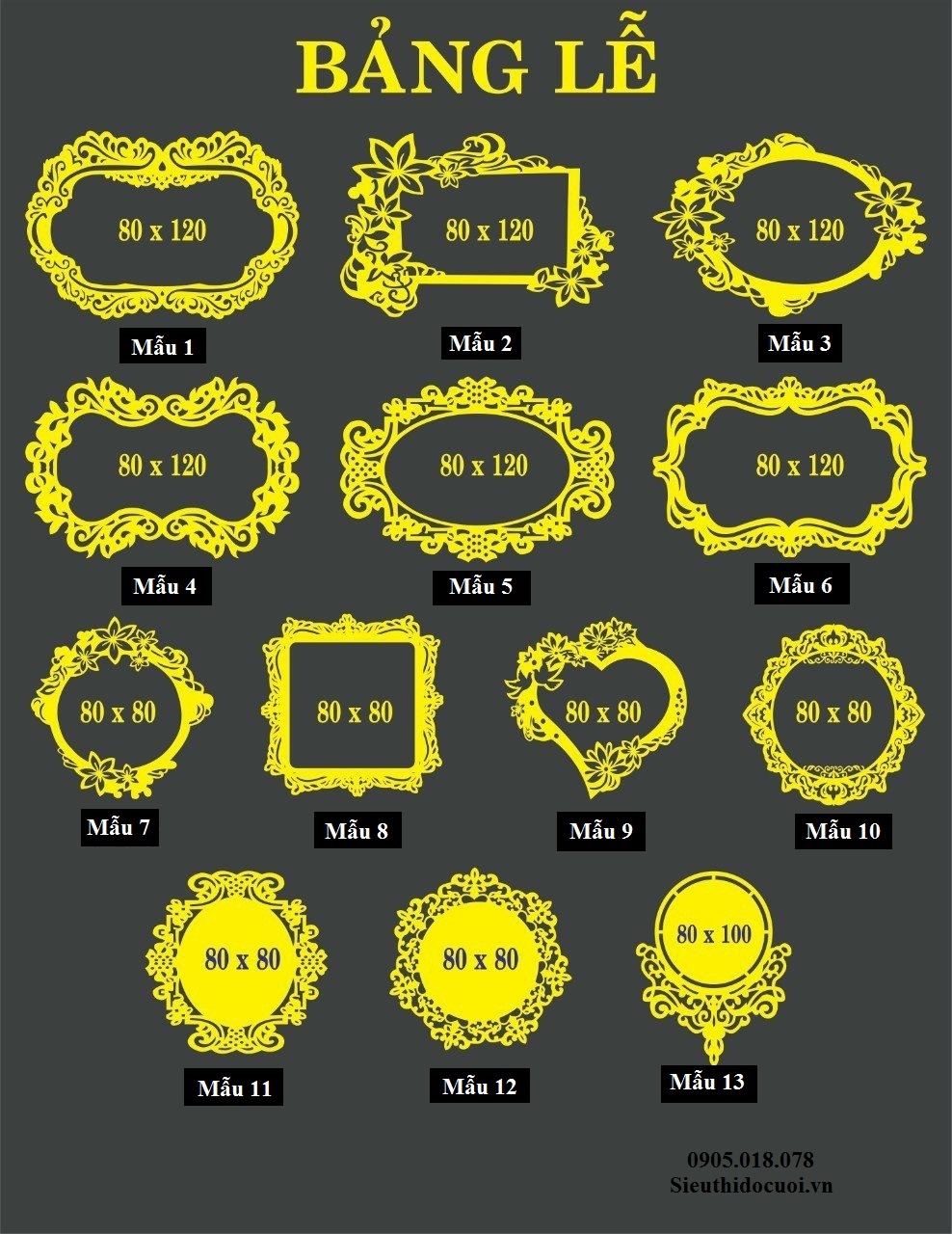 Bộ chữ số và bảng tên cô dâu chú rể bằng alu Bộ chữ số và bảng tên cô dâu chú rể bằng alu