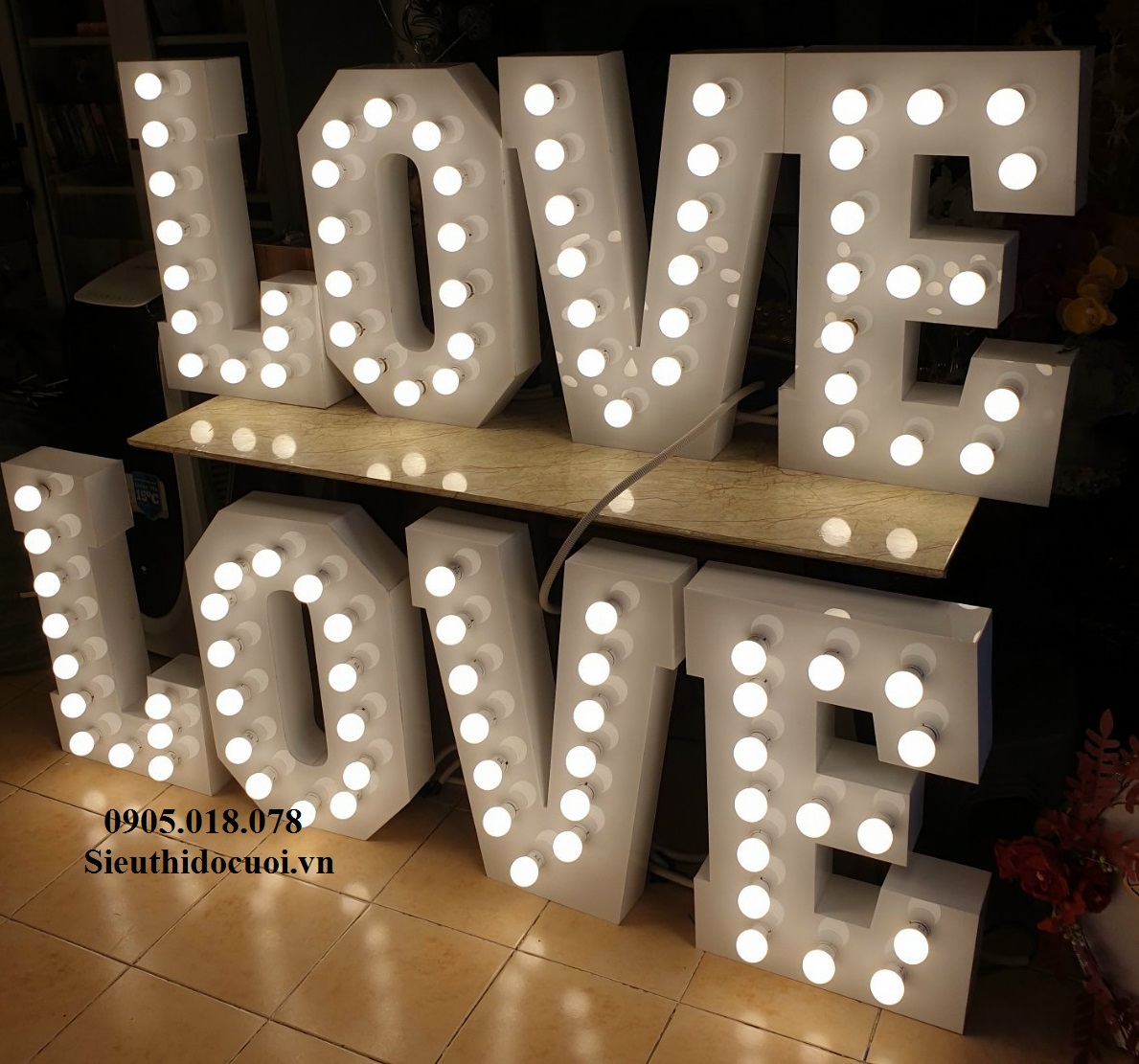 Chữ cái mica đèn led Chữ cái mica đèn led