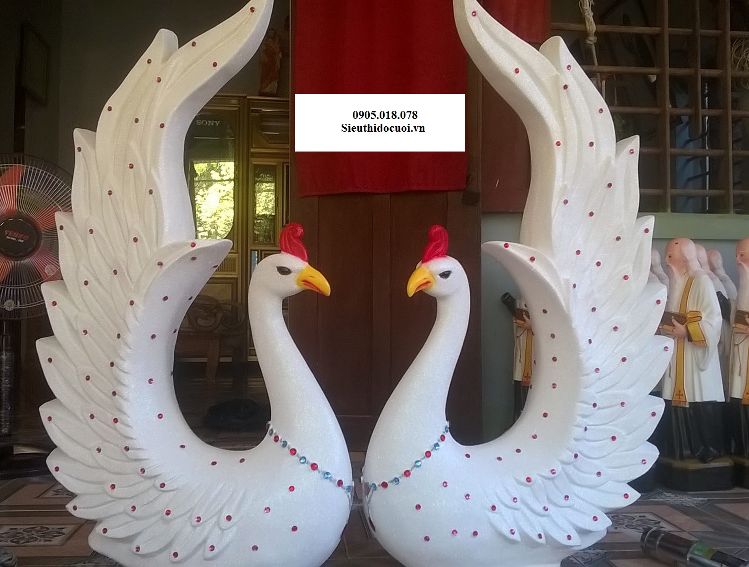 Chim công mô hình mút xốp có đèn led Chim công mô hình mút xốp có đèn led