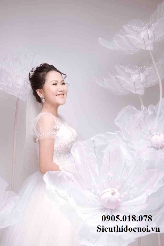 Hoa vải voan trang trí Hoa vải voan trang trí