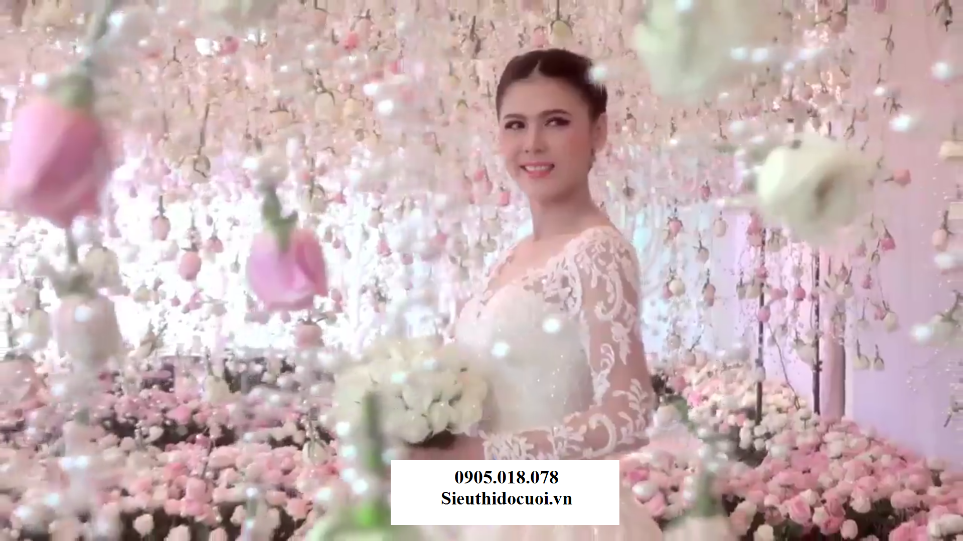 Dây kẽm kết pha lê trang trí cưới Dây kẽm kết pha lê trang trí cưới